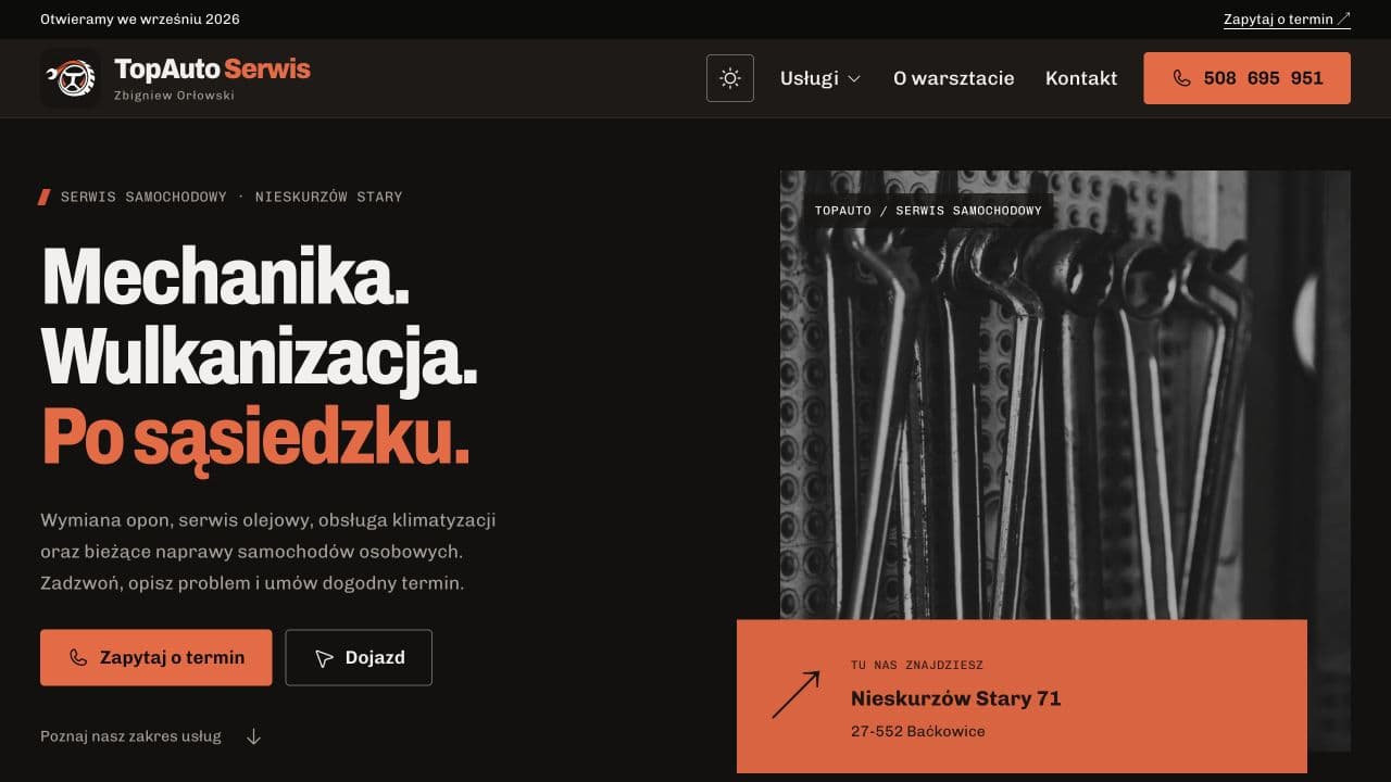 Podgląd strony TopAuto Serwis