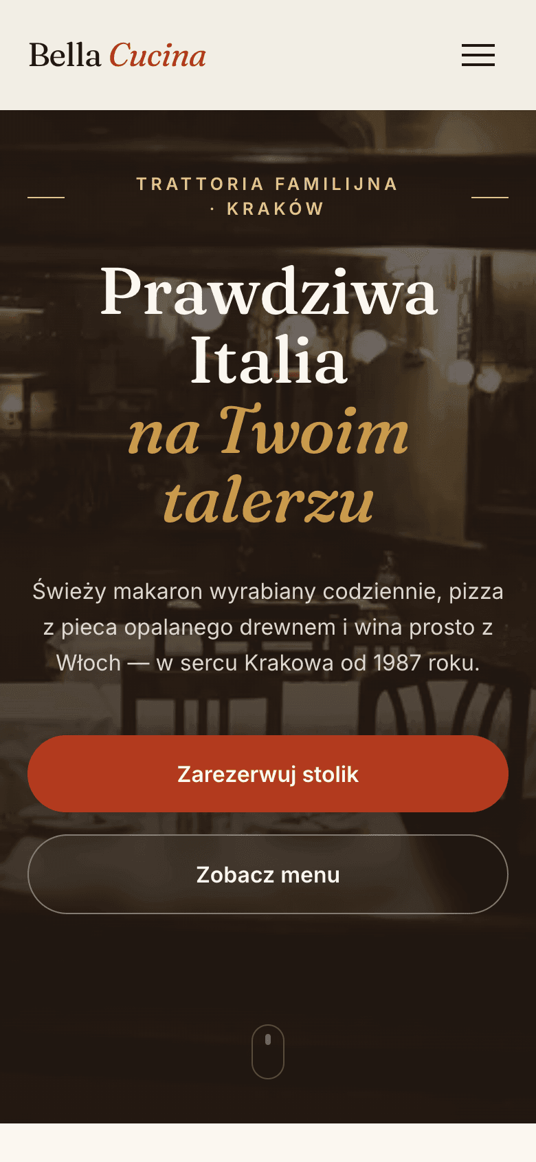 Bella Cucina — strona restauracji — ujęcie 2