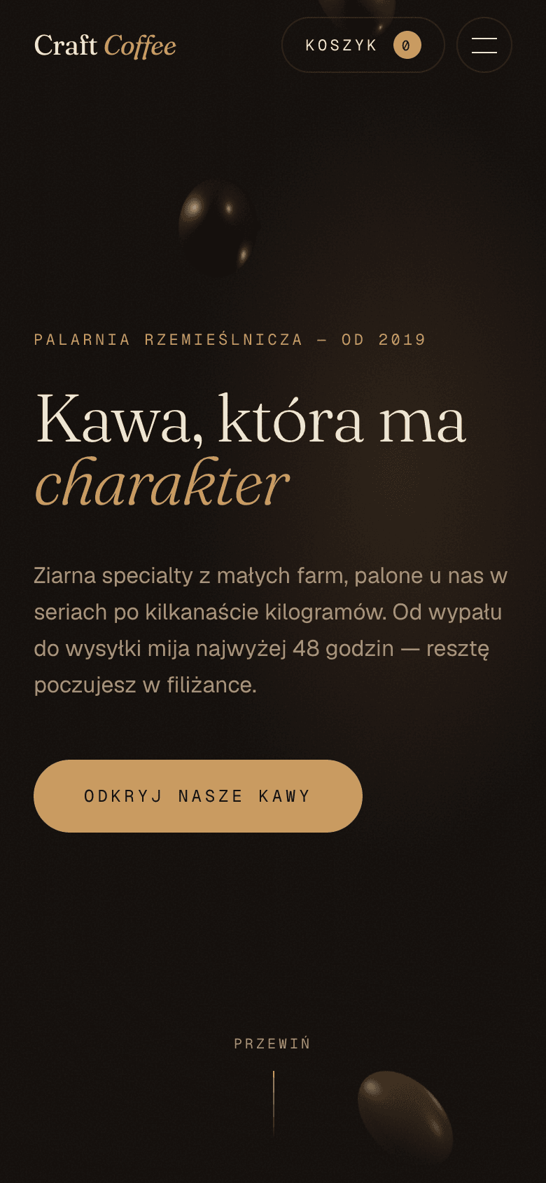 Craft Coffee — sklep internetowy — ujęcie 2